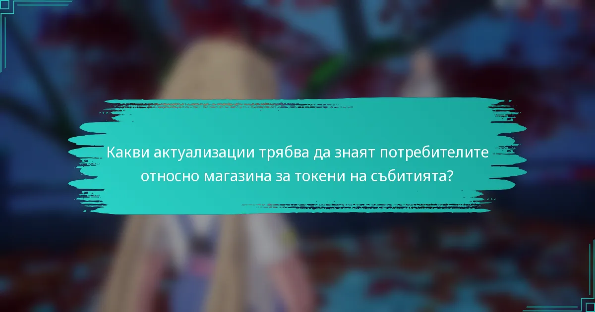 Какви актуализации трябва да знаят потребителите относно магазина за токени на събитията?